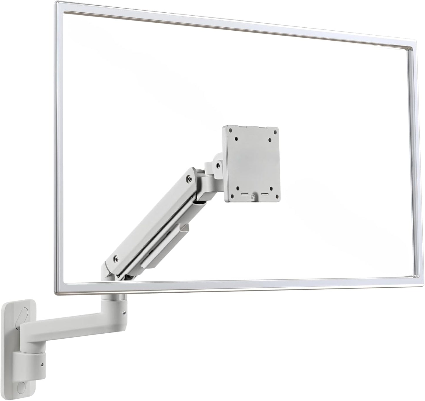 Monitor Wall Mount for 35 Inch Ultrawide Monitors, Heavy Duty Single Monitor Arm Holds 36.5 Lbs Computer Screens, Full Motion Adjustable Premium Aluminum Wall Stand