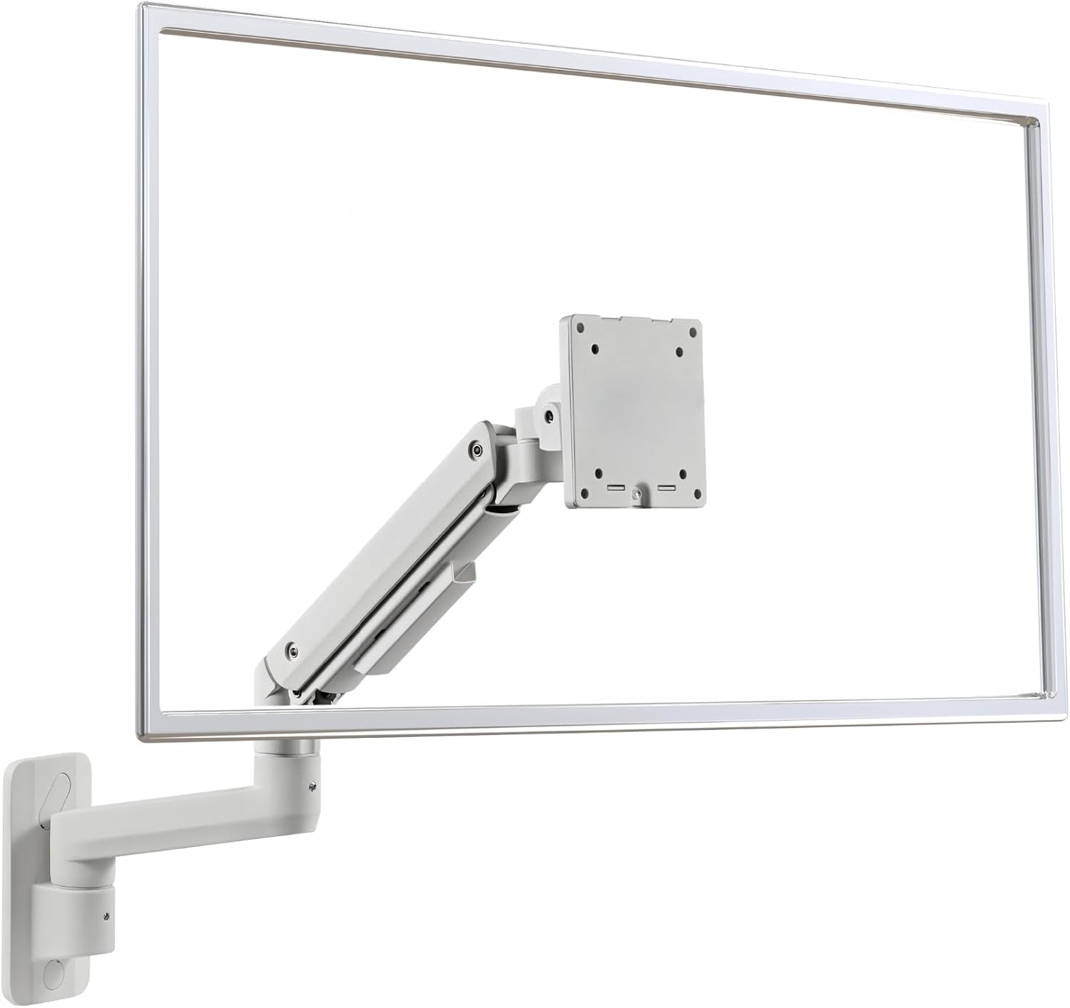 Monitor Wall Mount for 35 Inch Ultrawide Monitors, Heavy Duty Single Monitor Arm Holds 36.5 Lbs Computer Screens, Full Motion Adjustable Premium Aluminum Wall Stand