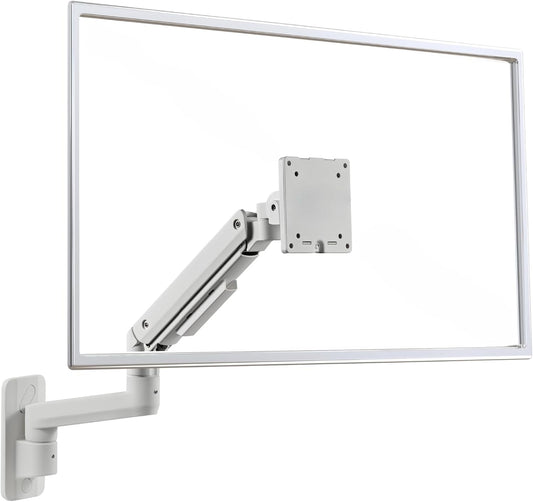 Monitor Wall Mount for 35 Inch Ultrawide Monitors, Heavy Duty Single Monitor Arm Holds 36.5 Lbs Computer Screens, Full Motion Adjustable Premium Aluminum Wall Stand
